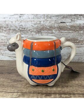 Llama-Shaped Ceramic Mug 18 oz Figural Fun By Boston Warehouse 2017